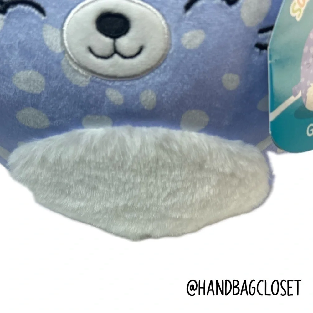 Squishmallow Gianna Periwinkle Purple Spotted Seal Plushie Stuffed Animal NWT